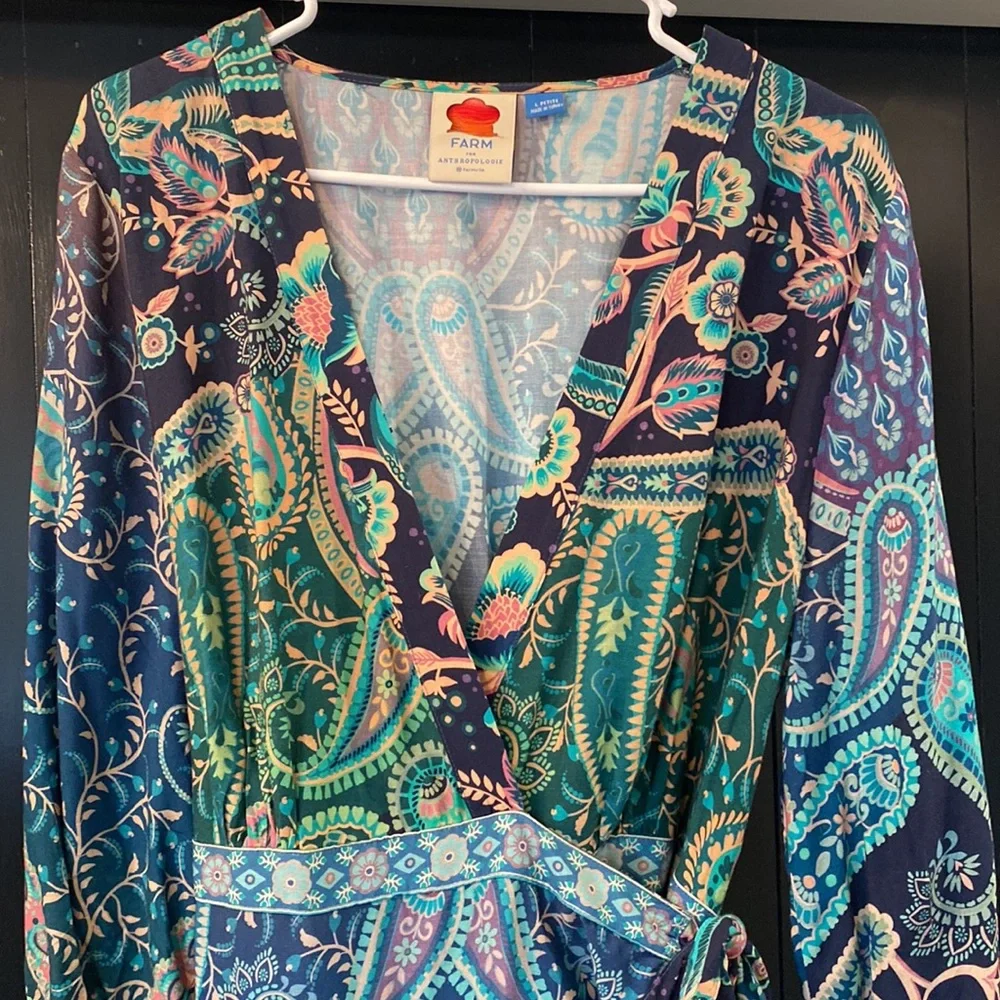 Farm Rio Wrap Dress - Anthro - Picture 2 of 13